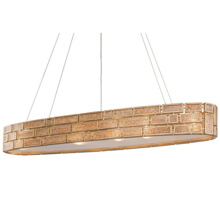 Varaluz Harlowe 6 Light Linear Pendant  Havana Gold Model: 255N08HG