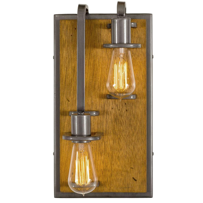 Varaluz Lofty 2 Light Left Sconce  Stee Wheat Model: 268W02LSLW