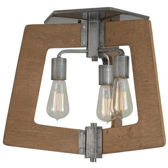 Varaluz Lofty 3 Light Ceiling Mount  Stee Wheat Model: 268S03SLW