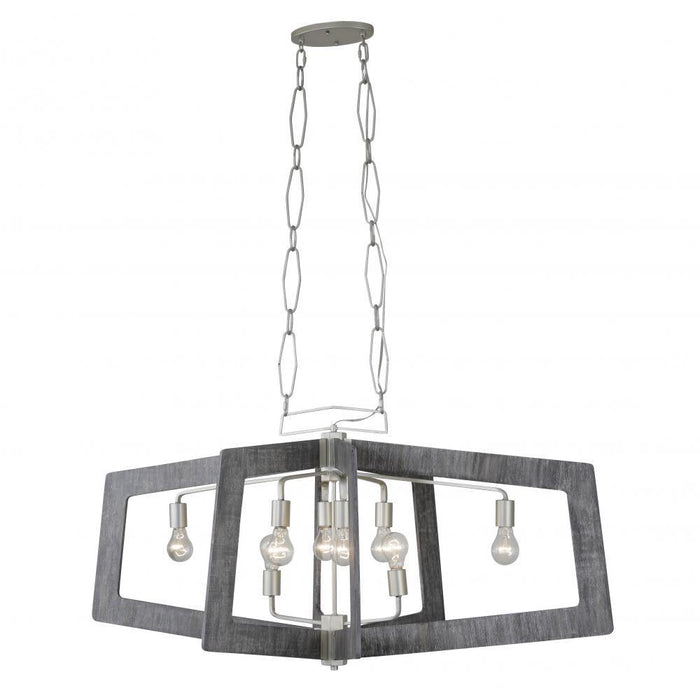 Varaluz Lofty 8 Light Linear Pendant  Silverad Grey Model: 268N08SOG