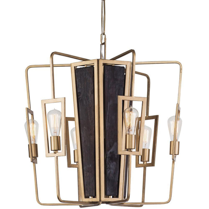 Varaluz Madeira 6 Light Chandelier  Rustic Gold Model: 294C06RG