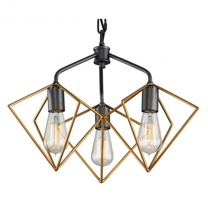 Varaluz Metropolis 3 Light Pendant  Antique Gol Model: 261P03AGRB