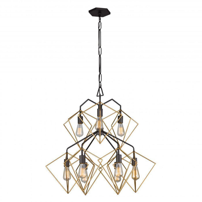 Varaluz Metropolis 9 Light Pendant  Antique Gol Model: 261P09AGRB