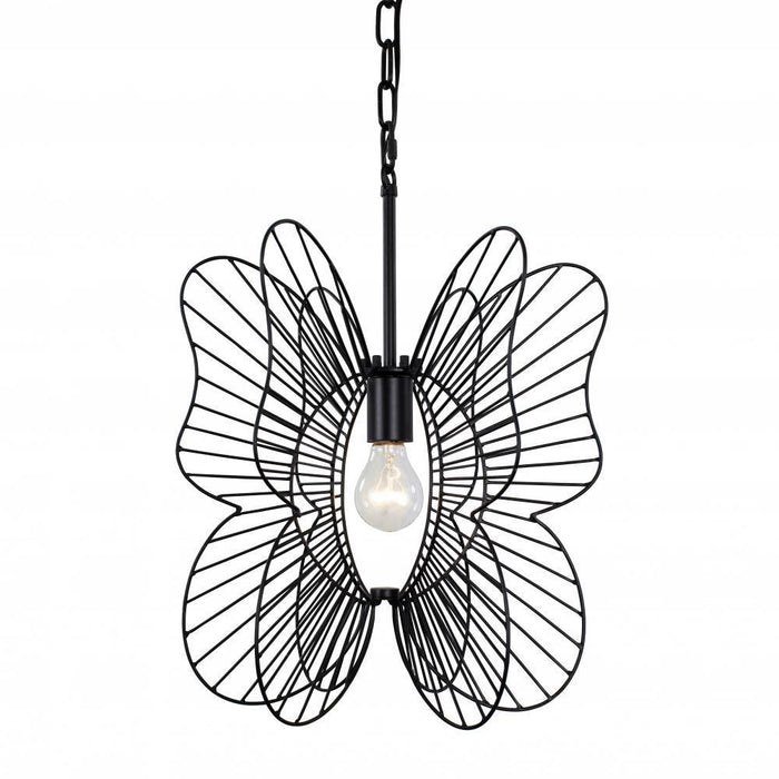 Varaluz Monarch Butterfly 1 Light Pendant  Black Model: 330P01BL