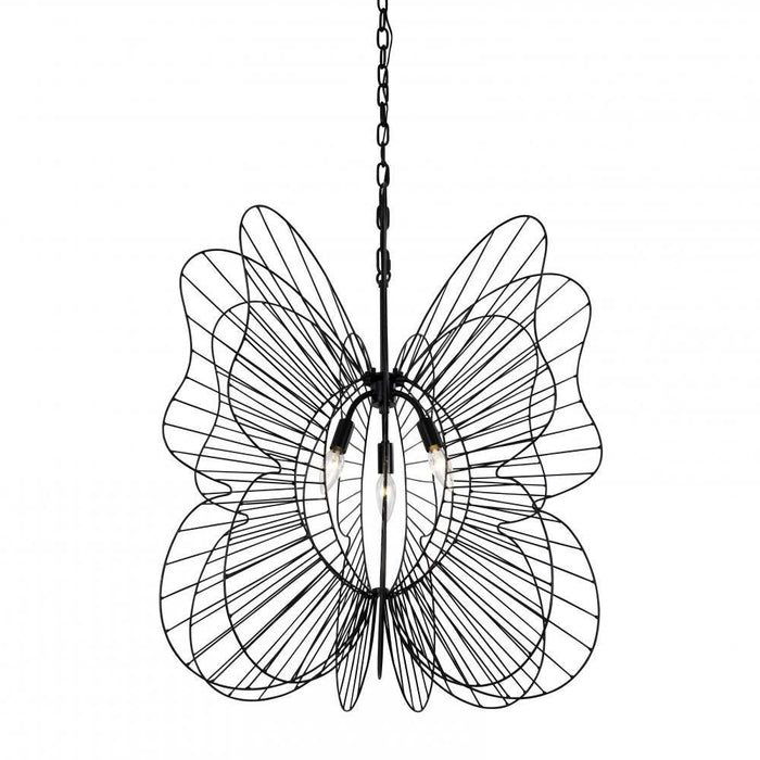 Varaluz Monarch Butterfly 3 Light Pendant  Black Model: 330P03BL