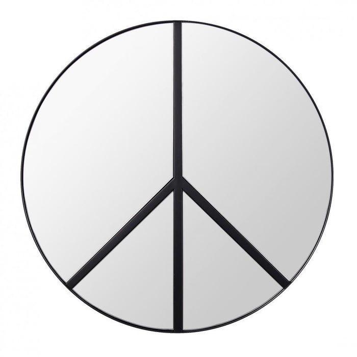 Varaluz Paz 30 In Round Peace Sign Accent Mirror In Model: 4DMI0117