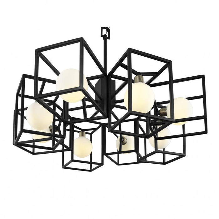 Varaluz Plaza 8 Light Pendant  Carbo Havana Gold Model: 325C08CBHG