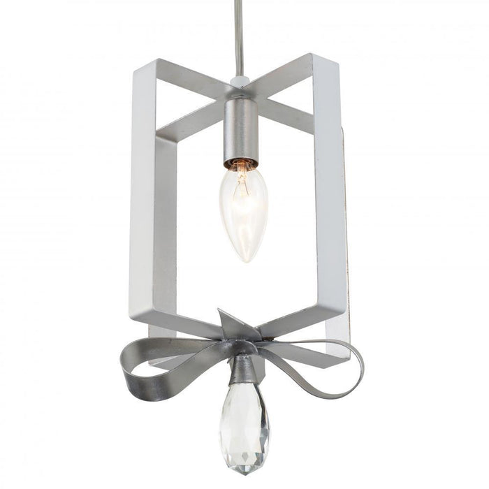 Varaluz Posh 1 Light Square Mini Pendant  Pear Model: 263M01SPESV