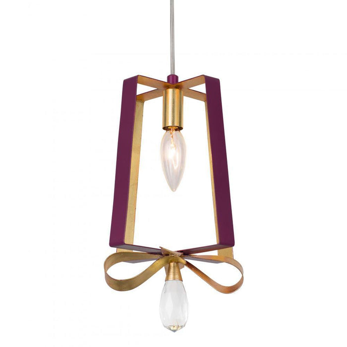 Varaluz Posh 1 Light Tall Mini Pendant  Plu Gold Model: 263M01TPLGL