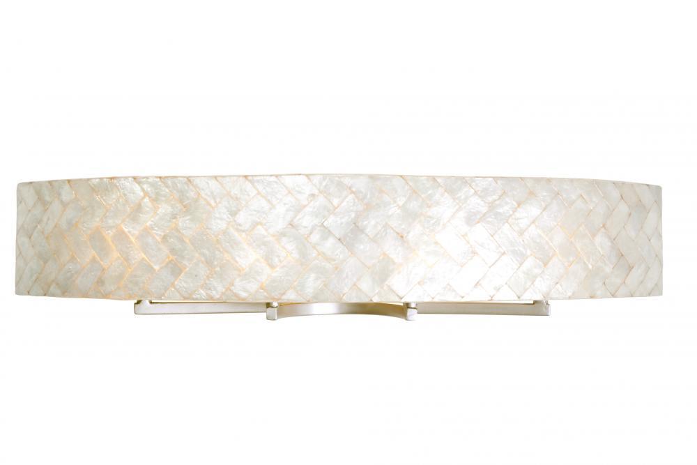 Varaluz Radius 4 Light Bath  Herringbone Capiz Model: 173B04B