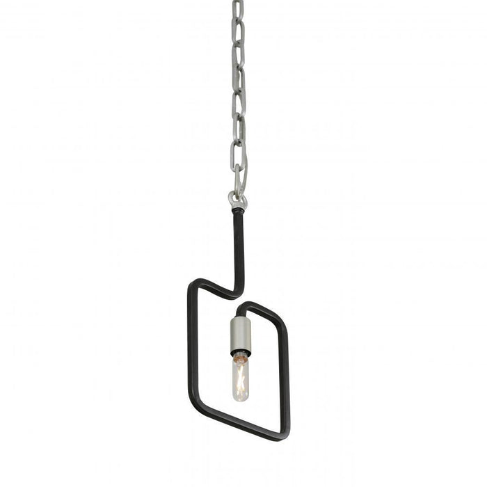 Varaluz Rectangulo 1 Light Mini Pendant  Silverad Model: 317M01SOCB