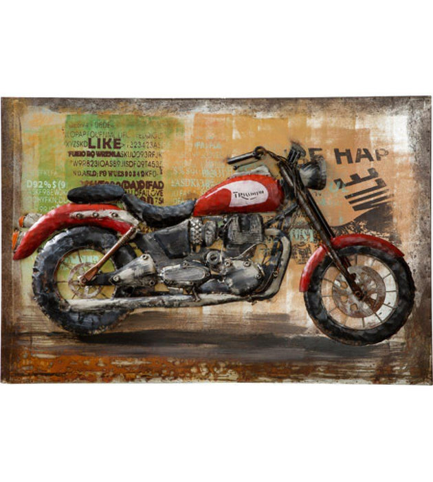 Varaluz Retrograde Triumph  Motorcycle Wall Art Model: 4DWA0107