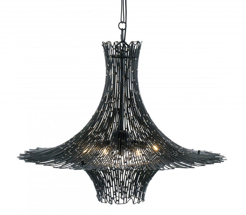 Varaluz Rikki 6 Light Chandelier  Carbo Aged Gold Model: 320C06CBAG