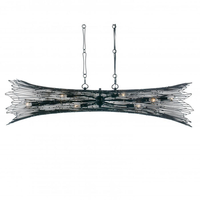 Varaluz Rikki 8 Light Linear  Carbo Aged Gold Model: 320N08CBAG