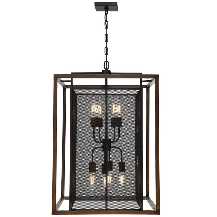 Varaluz Rio Lobo 8 Light Pendant  Dark Oa Black Model: 285P08DOBL