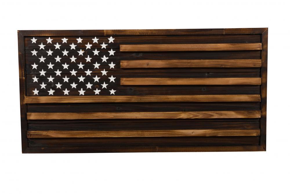 Varaluz Rustic Pine American Flag Wall Art Model: 4DWA0119