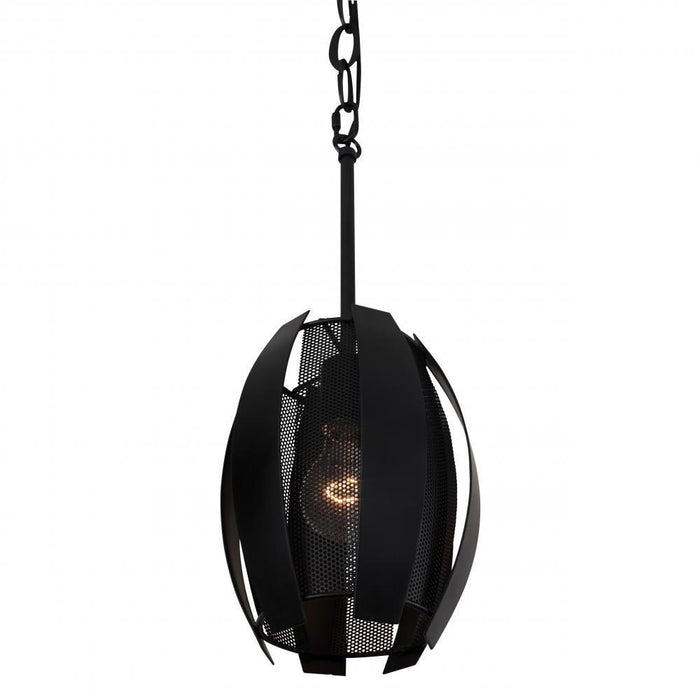 Varaluz Sawyers Bar 1 Light Mini Pendant  Black Model: 287M01BL