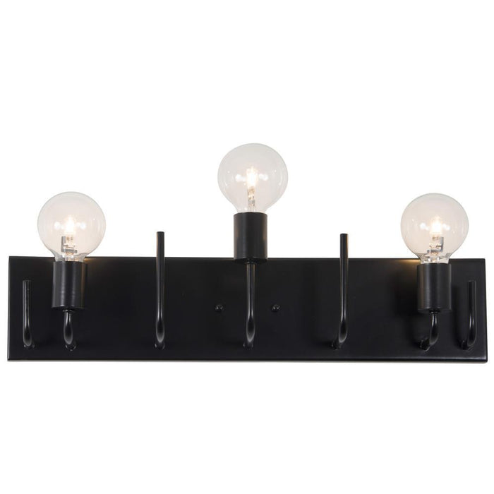 Varaluz Socket To Me 3 Light Bath  Black Model: 219B03BL