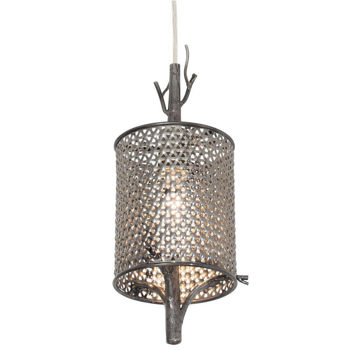 Varaluz Treefold 1 Light Mini Pendant  Steel Model: 245M01SL