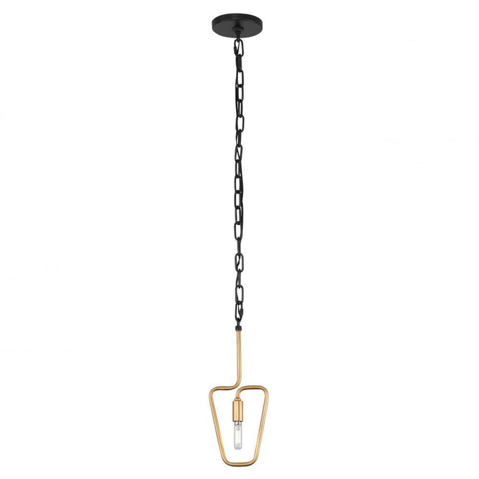 Varaluz Triangulo 1 Light Mini Pendant  Aged Gol Model: 318M01AGCB