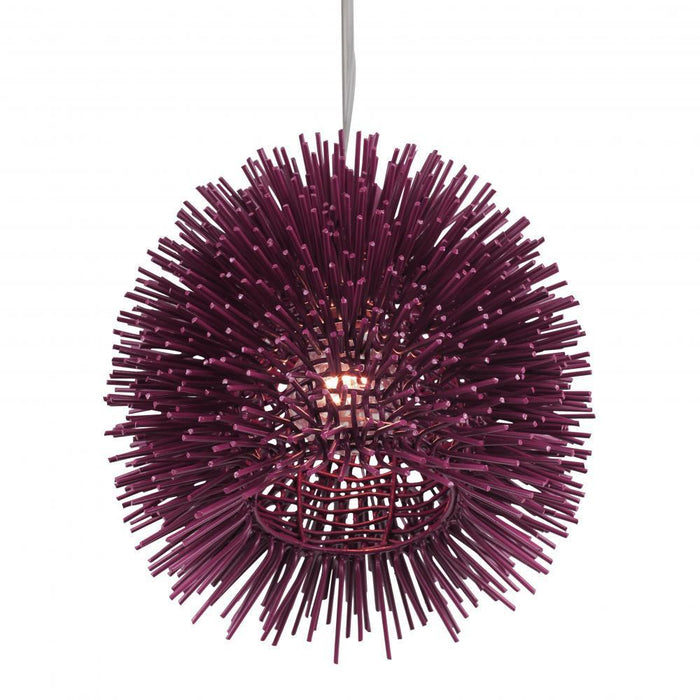 Varaluz Urchin 1 Light Mini Pendant  Plum Model: 169M01PL