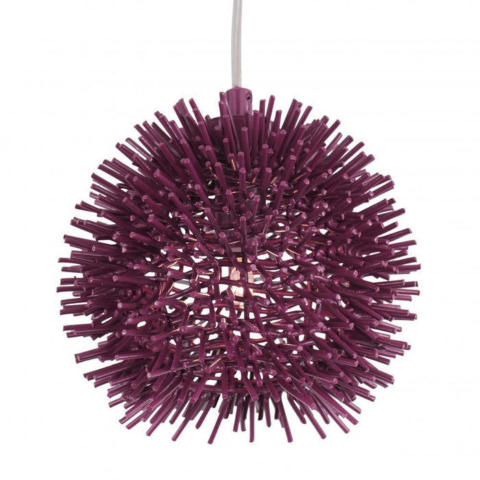 Varaluz Urchin 1 Light Uber Mini Pendant  Plum Model: 169M01SPL