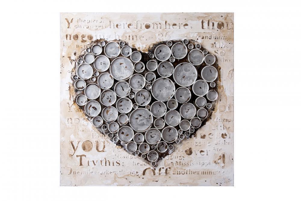 Varaluz Work Of Heart Silver Mixed Media Wall Art Model: 4DWA0114