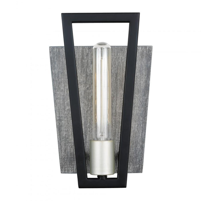 Varaluz Zag 1 Light Sconce  Blac Grey Wood Model: 260W01BLG