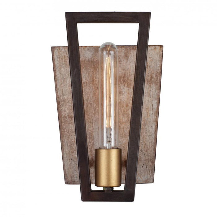 Varaluz Zag 1 Light Sconce  Dark Oak Model: 260W01DO