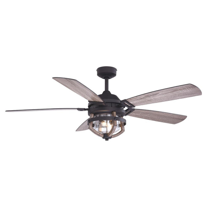 Vaxcel Barnes 54 In. W Ceiling Fan Matte Black With Model: F0055