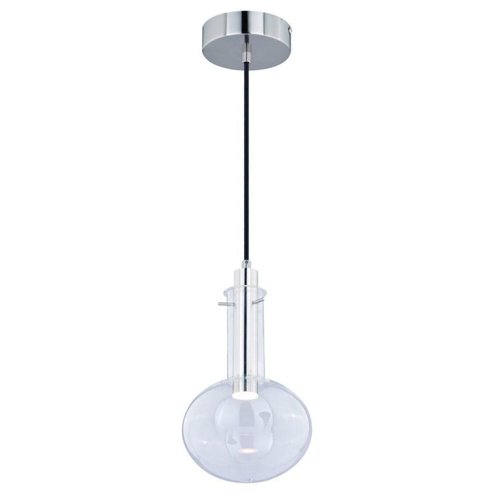 Vaxcel Bunsen 6.5 In LED Mini Pendant Satin Nickel Model: P0287