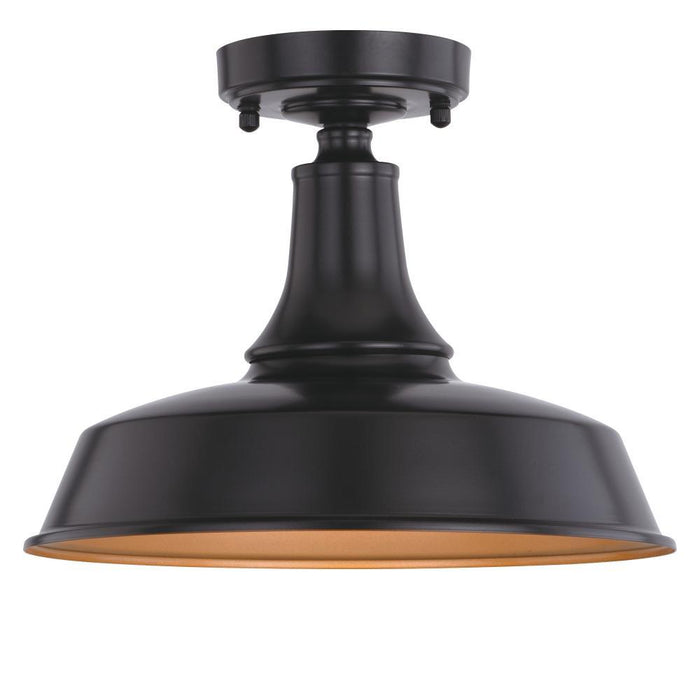 Vaxcel Dorado 12 In. W Outdoor Semi Flush Mount Dark Model: T0570