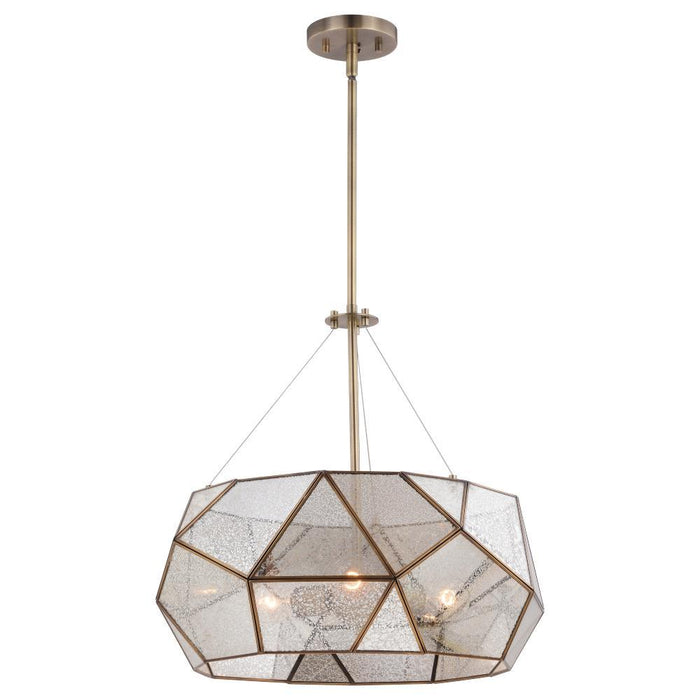 Vaxcel Euclid 20 In. W 3 Light Pendant Aged Brass Model: P0317