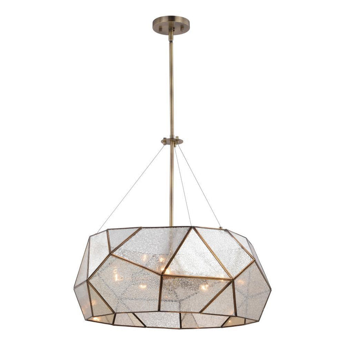 Vaxcel Euclid 24 In.w 5 Light Pendant Aged Brass Model: P0318