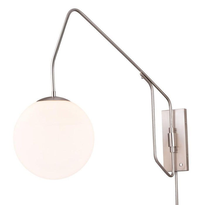 Vaxcel Marcin 12 In Swing Arm Wall Light Satin Model: W0328