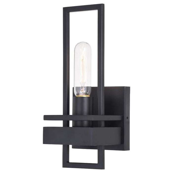 Vaxcel Marquis 1 Light Wall Light Matte Black Model: W0345