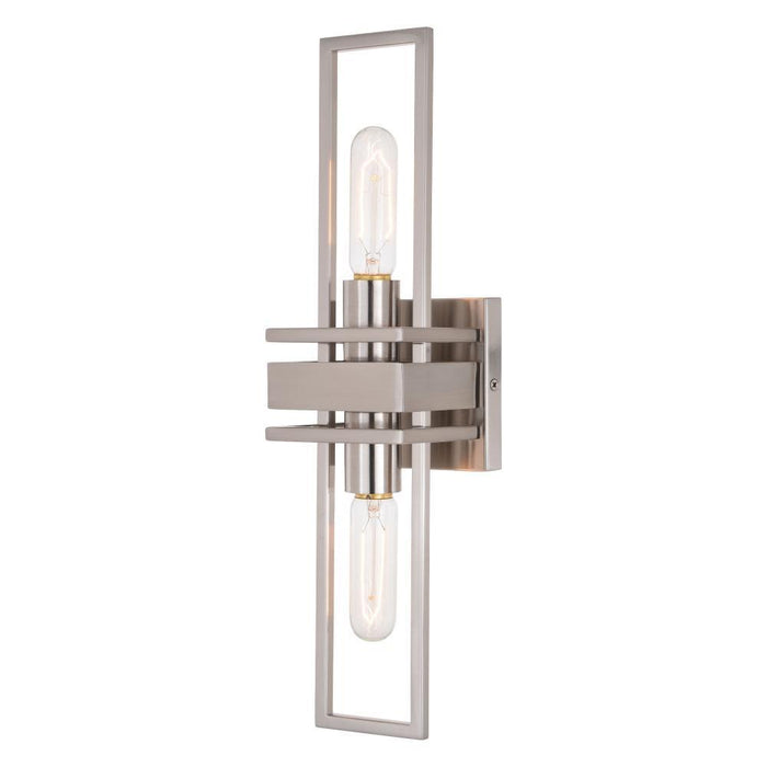 Vaxcel Marquis 2 Light Wall Light Satin Nickel Model: W0346