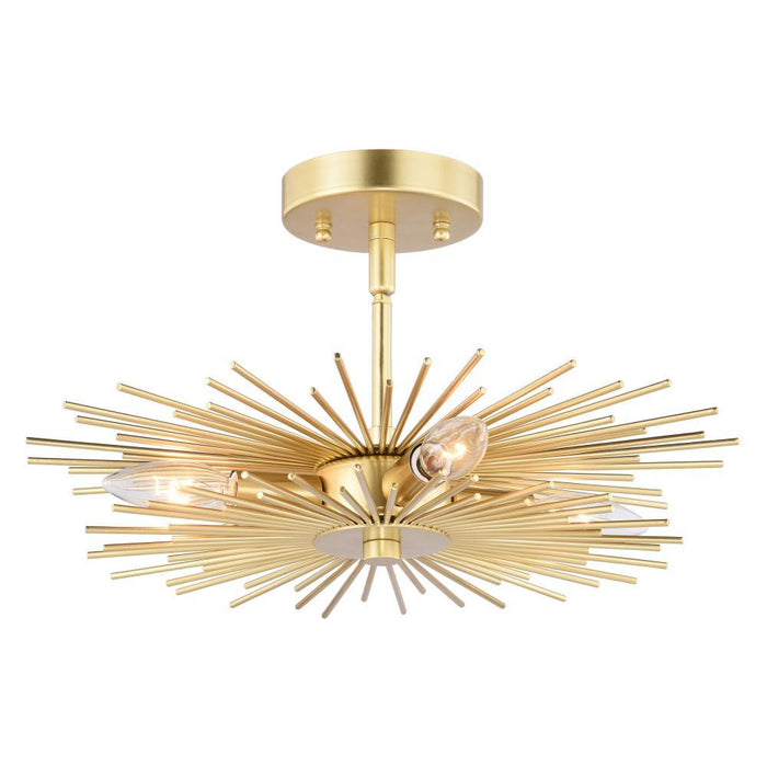 Vaxcel Nikko 16 In Semi Flush Ceiling Light Gold Model: C0227