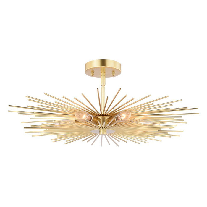 Vaxcel Nikko 24 In Semi Flush Ceiling Light Gold Model: C0228