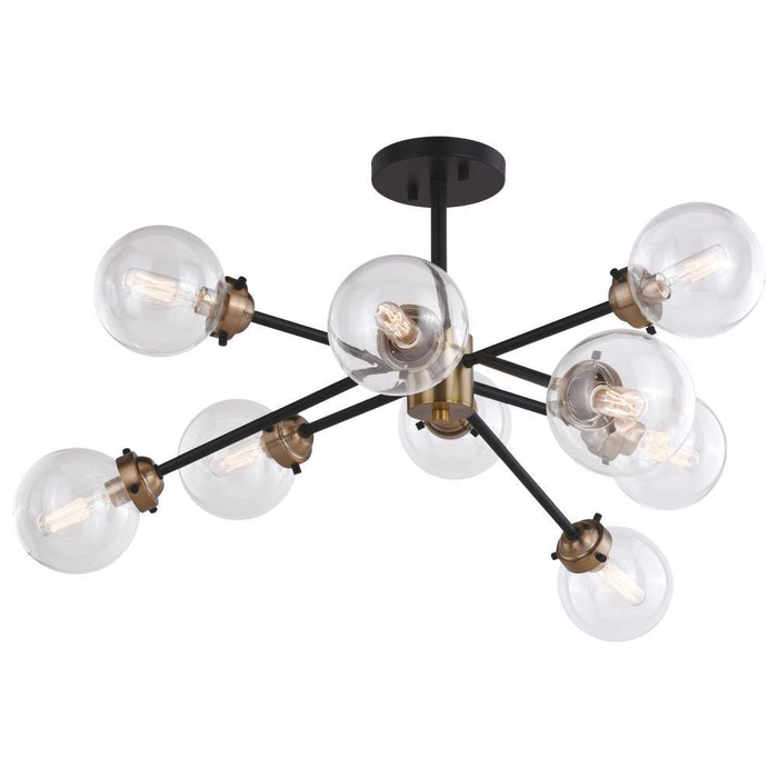 Vaxcel Orbit 30 In. W 9 Light Semi Flush Mount Muted Model: C0238