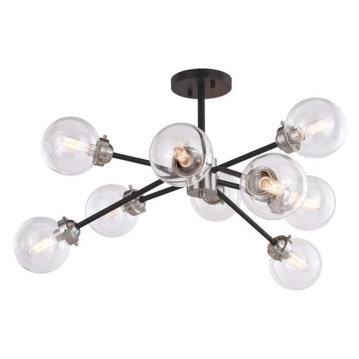 Vaxcel Orbit 30 In. W 9 Light Semi Flush Mount Satin Model: C0239