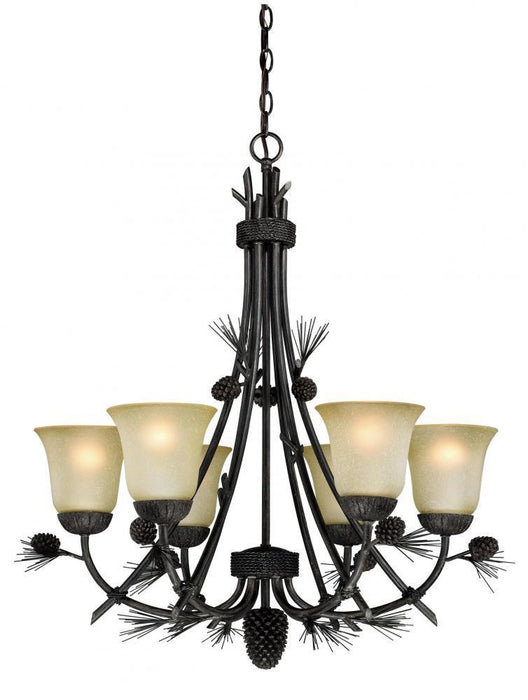 Vaxcel Sierra 6 Light Chandelier Model: H0170