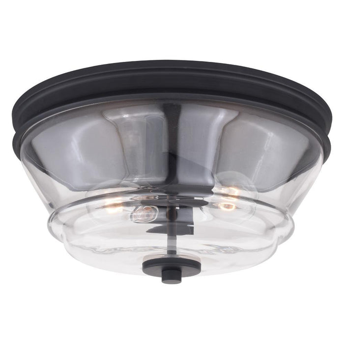 Vaxcel Toledo 13 In. W Flush Mount Matte Black Model: C0232