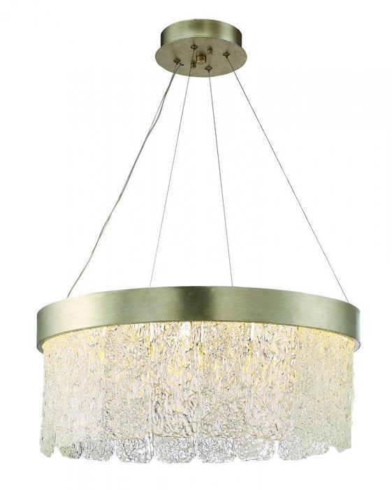 Zeev Lighting Arctic 1 Light Drum Shade Chandelier Model: CD10153/LED/SL-AG