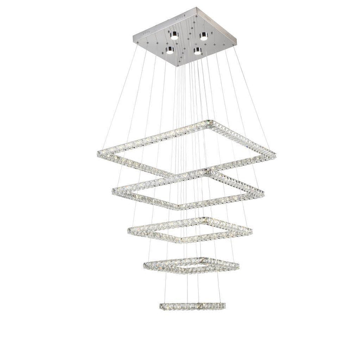 Zeev Lighting Blair 1 Light Down Chandelier Model: CD10091/LED/CH-RD