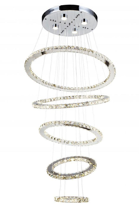 Zeev Lighting Blair 1 Light Down Chandelier Model: CD10129/LED/CH-RD