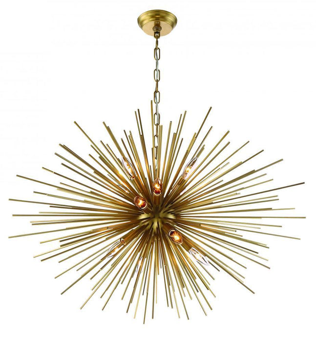 Zeev Lighting Burst 1 Light Down Chandelier Model: CD10156/12/AGB