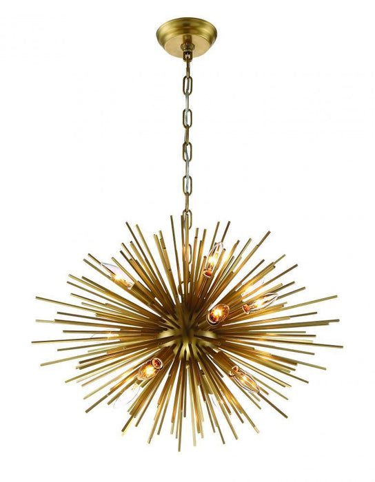 Zeev Lighting Burst 1 Light Down Chandelier Model: CD10158/12/AGB