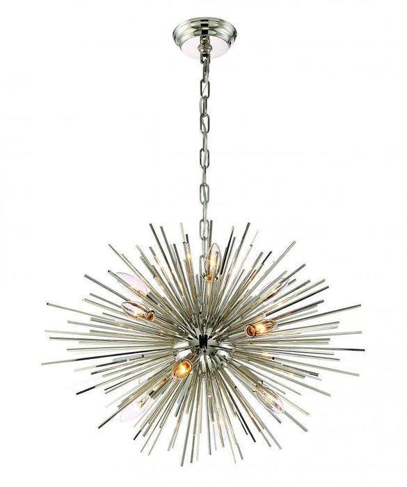 Zeev Lighting Burst 1 Light Chandelier Model: CD10159/12/PN