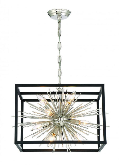 Zeev Lighting Burst 10 Light Chandelier Model: CD10222/10/PN+MBK